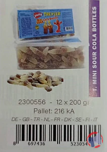 Rappel produit Mini sour cola bottles Yutty treyler
