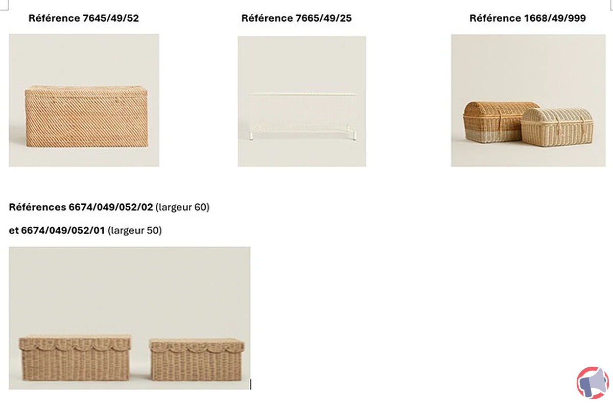 Rappel produit : panier ZARA HOME potentiellement dangereux